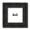 3x3 Thin Barnwood Picture Frame with UV-Resistant Acrylic & Acid Free Backing, Available in 2 Paint Finishes - Grey and Black